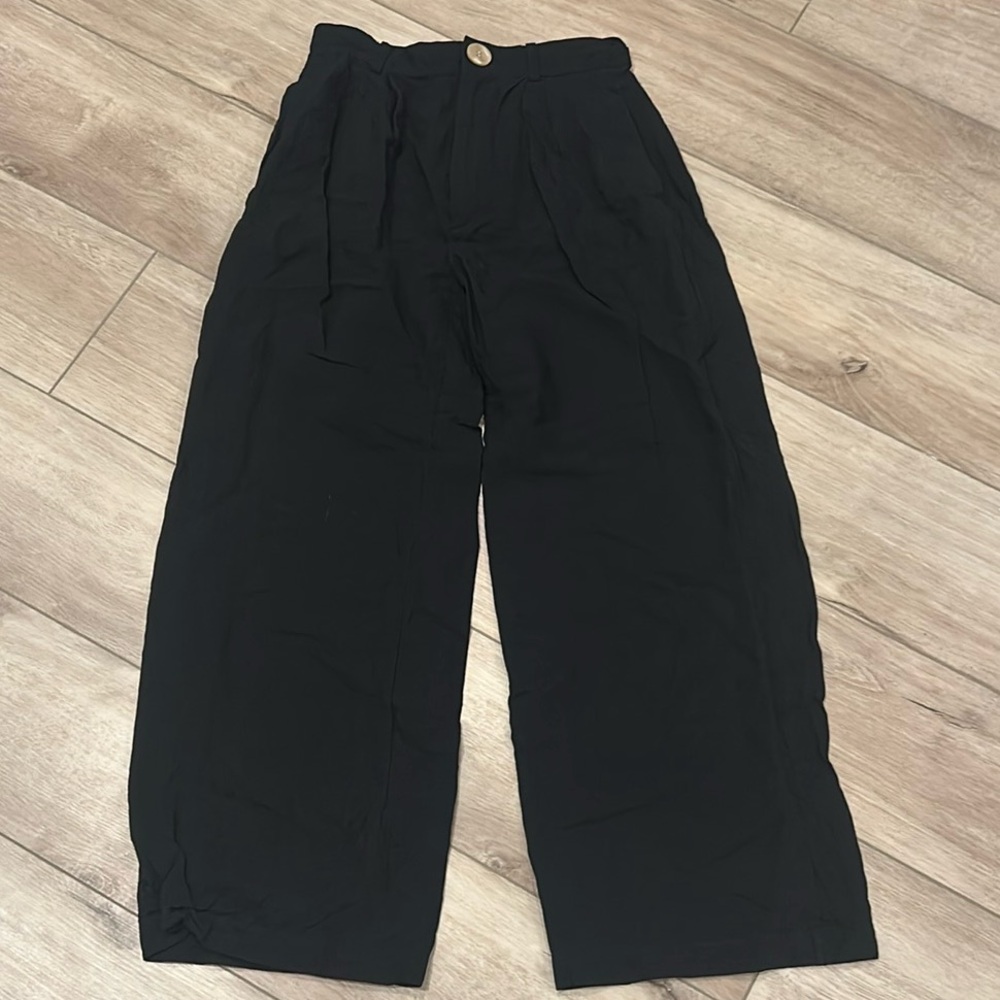 & Other Stories Black Wide Leg Pants